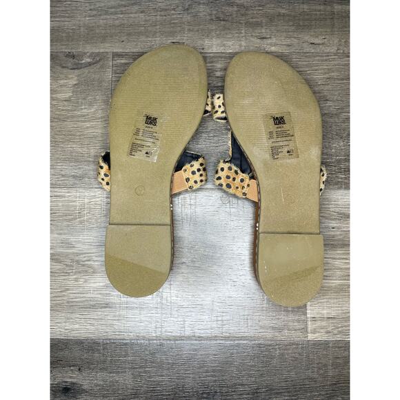 MUK LUKS Nerissa Sandals Slip on size 9 Faux Fur Strap Animal Print Flats Casual - Picture 6 of 8